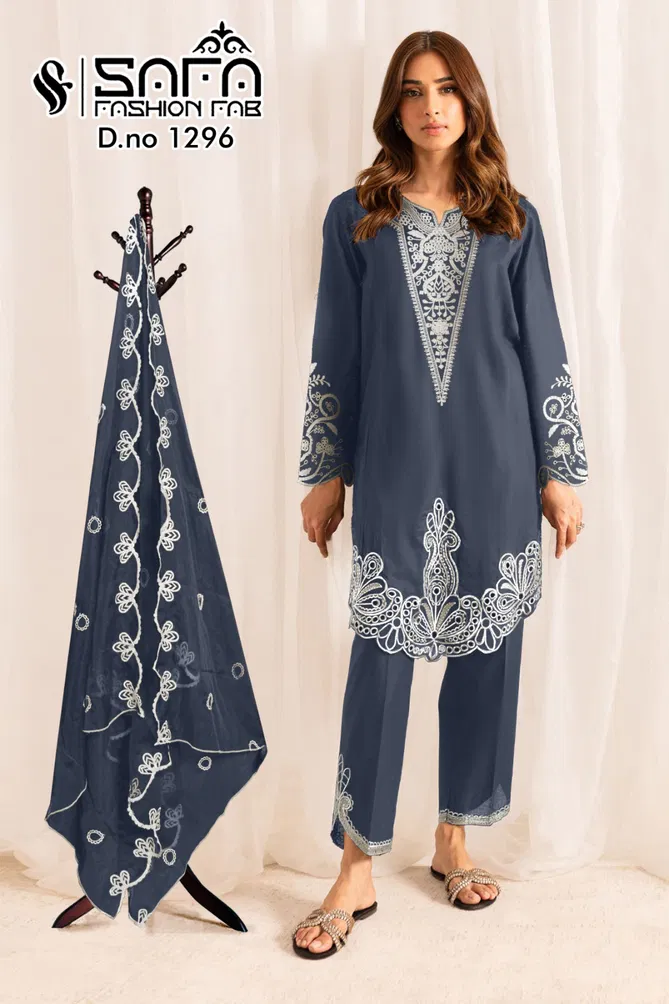 Safa Fashion Fab 1296 Soft Designer Pakistani Readymade Suit Wholesale Online	